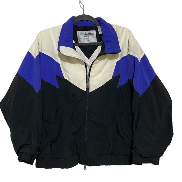 Vintage Tourney Gore-Tex Ladies Windbreaker Jacket Geometric Large - Picture 1 of 14